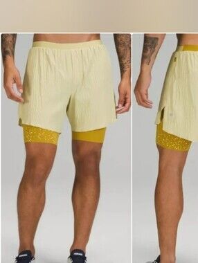 LULULEMON LINED SURGE SHORTS SIZE MEDIUM
